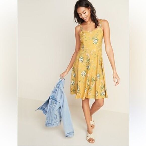 Printed Fit & Flare Cami Mini Dress XXL - Picture 1 of 12